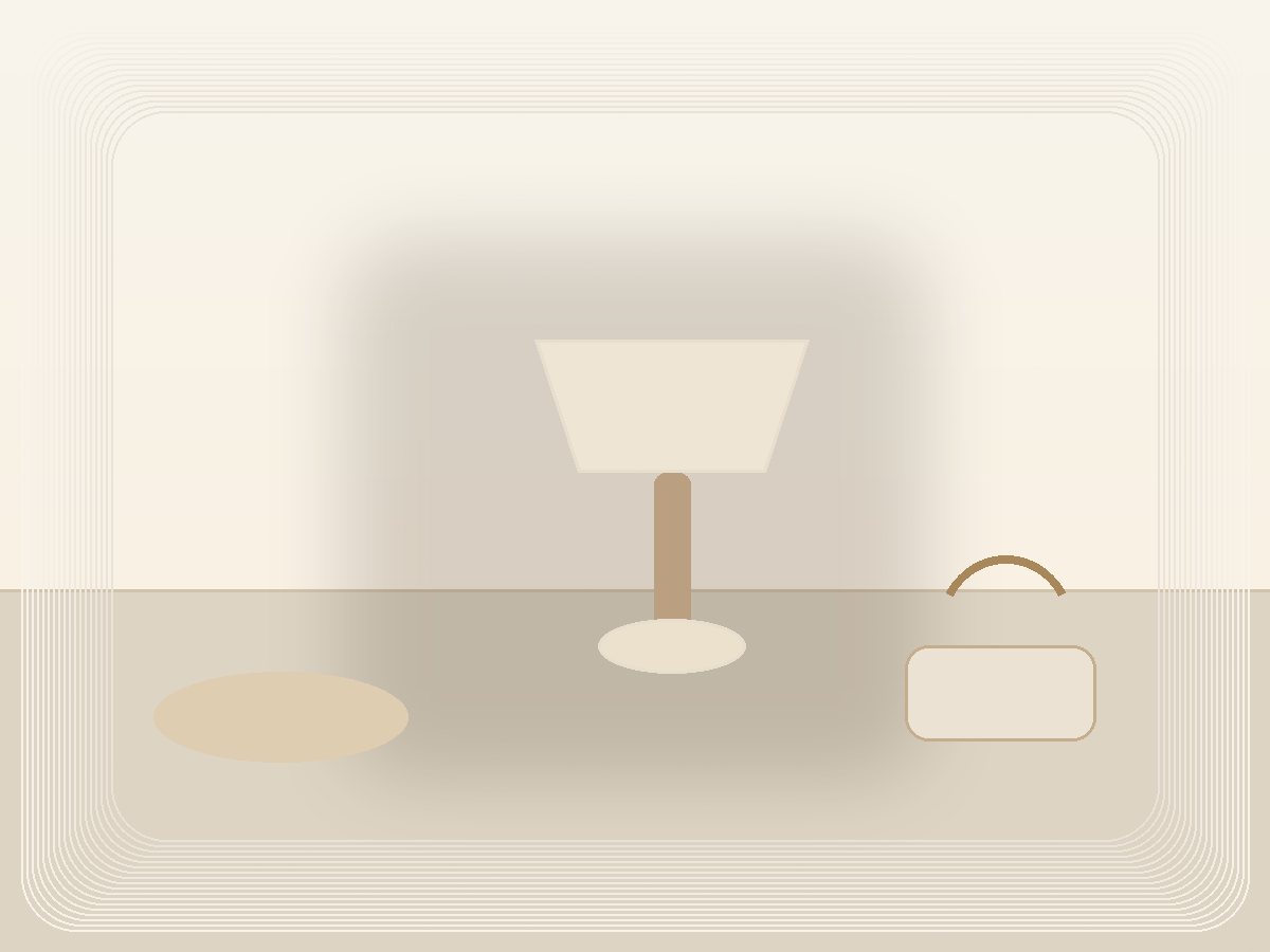 Warm Bedside Lamp styled as a calm Pretty Practical product find