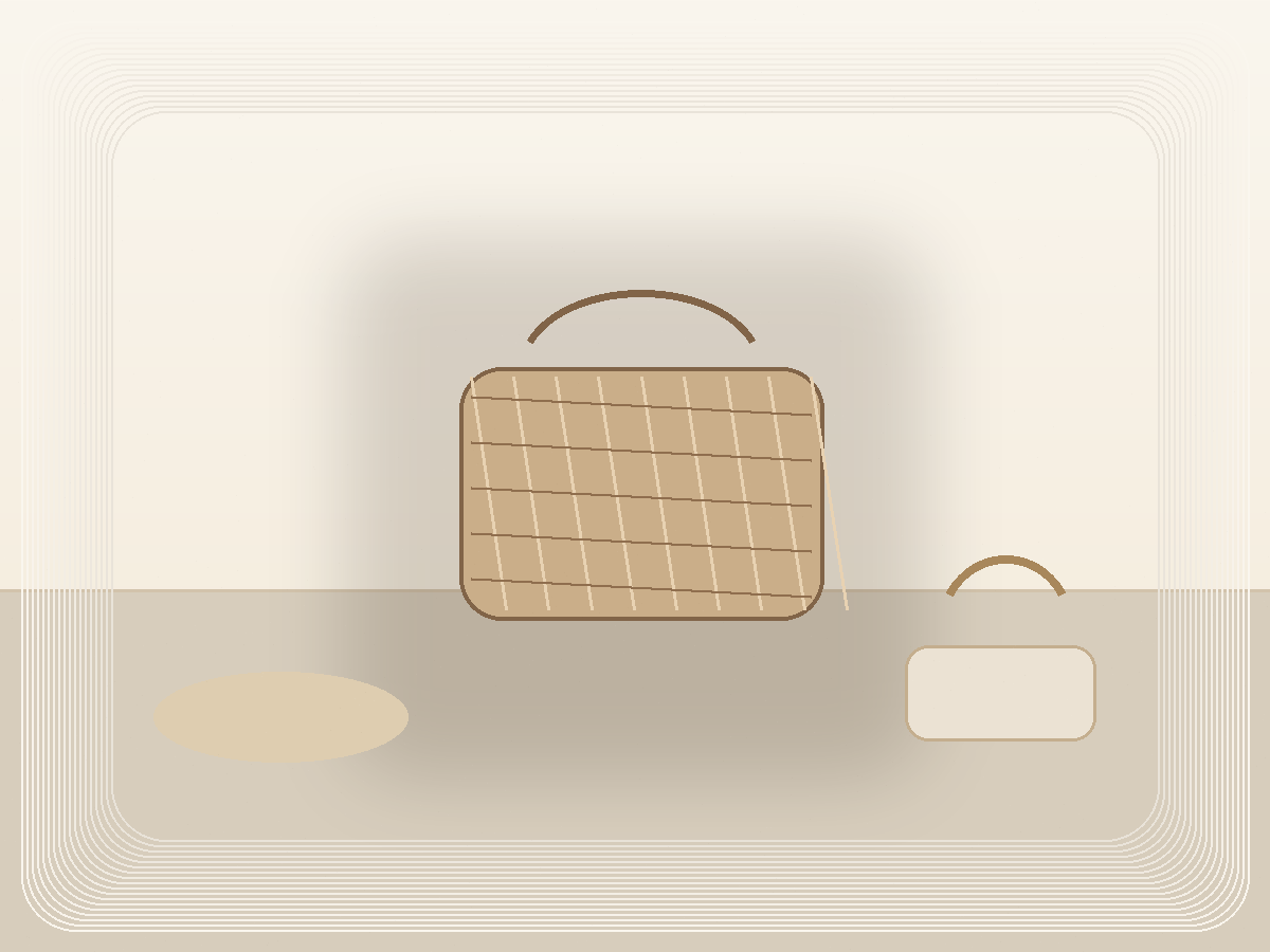 Large Woven Shoe Basket styled as a calm Pretty Practical product find