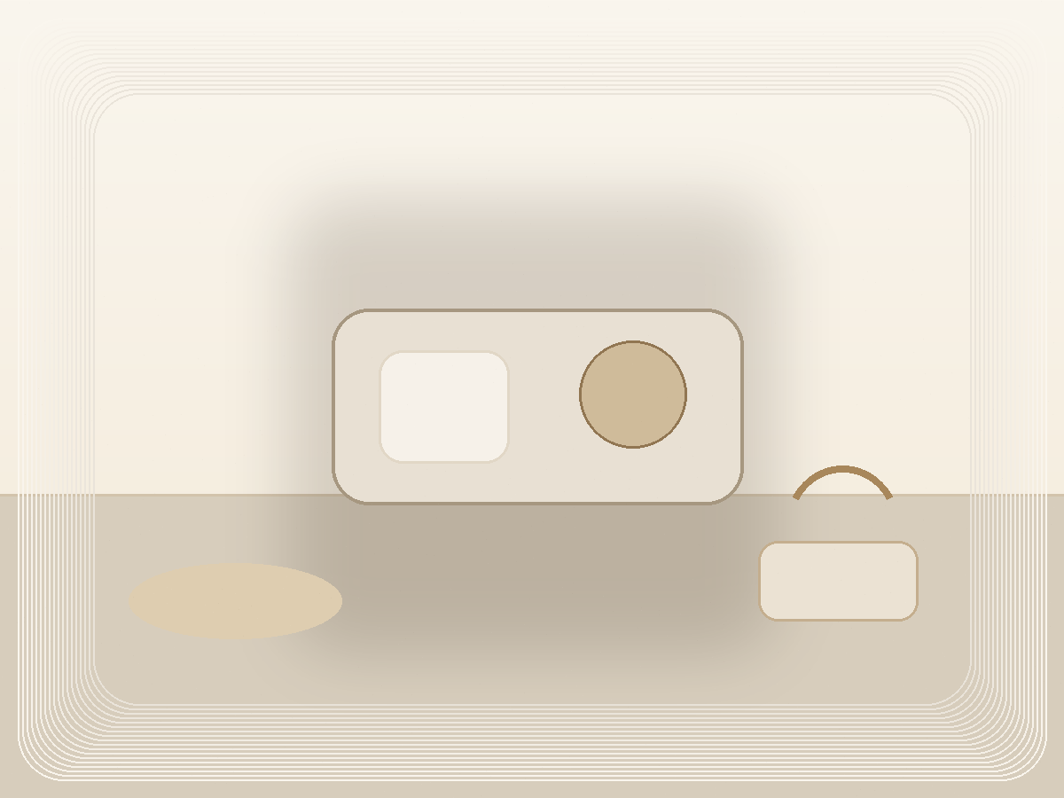 Sliding Appliance Tray styled as a calm Pretty Practical product find