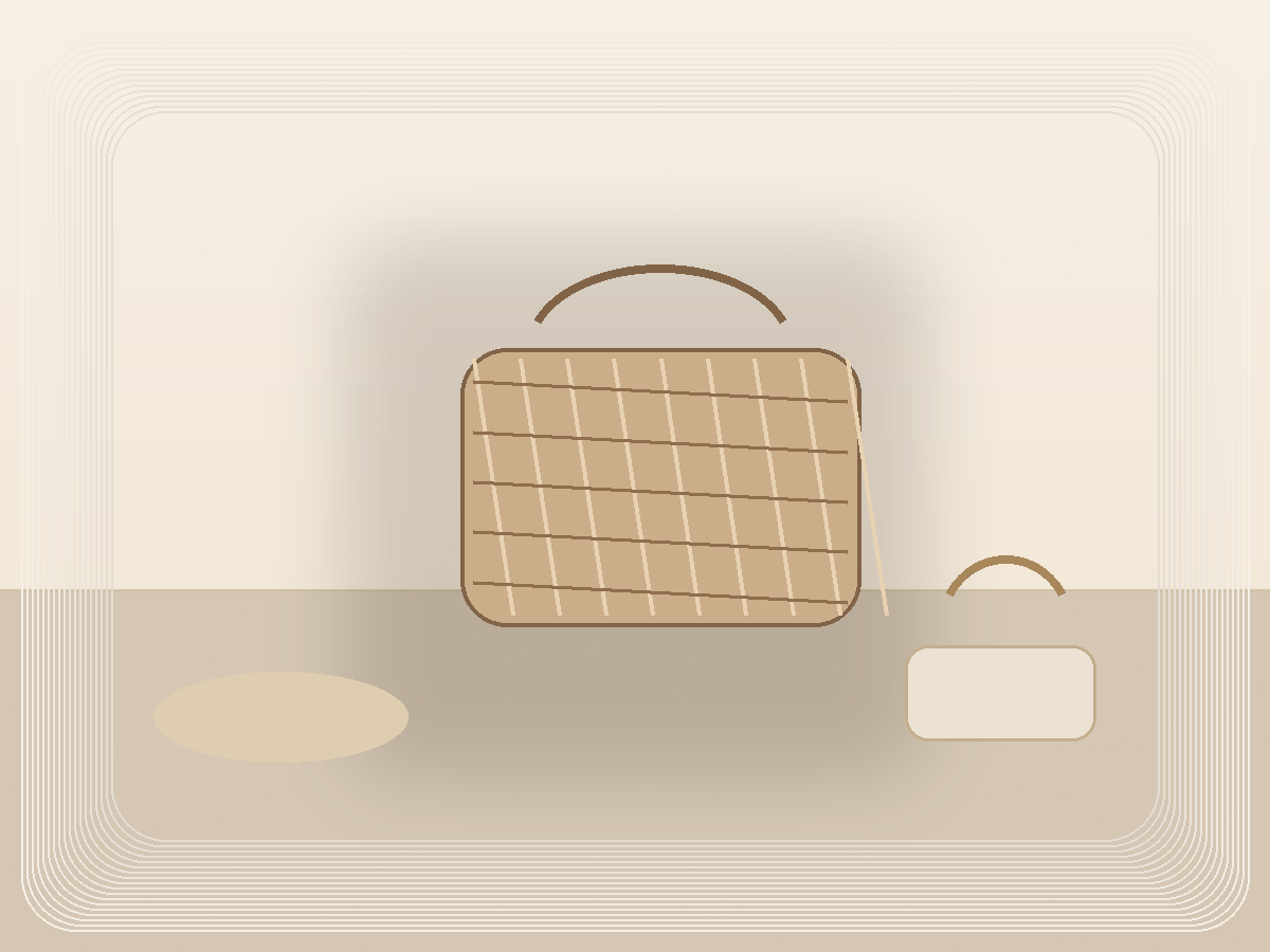 Open-Flat Makeup Bag styled as a calm Pretty Practical product find