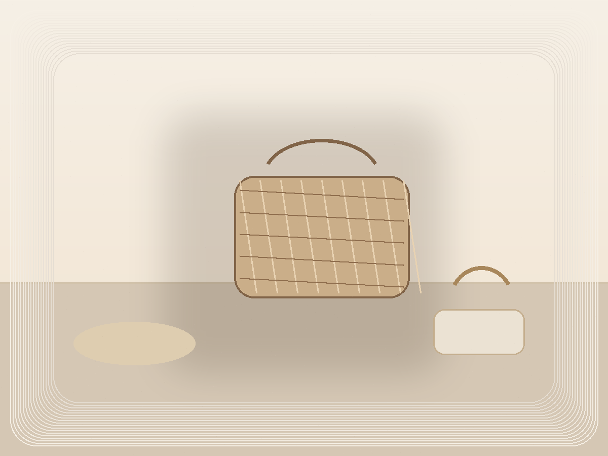 Low Book Basket styled as a calm Pretty Practical product find