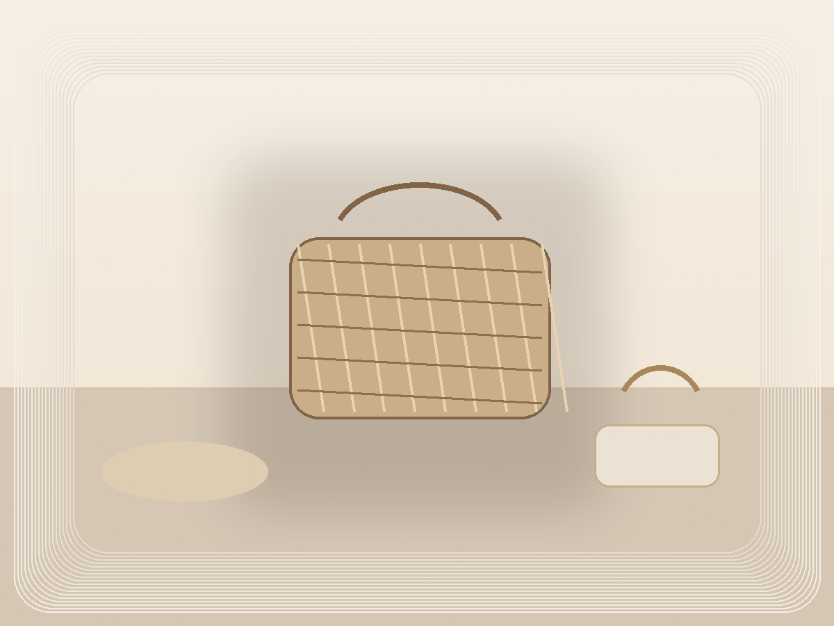 Neutral Woven Basket styled as a calm Pretty Practical product find