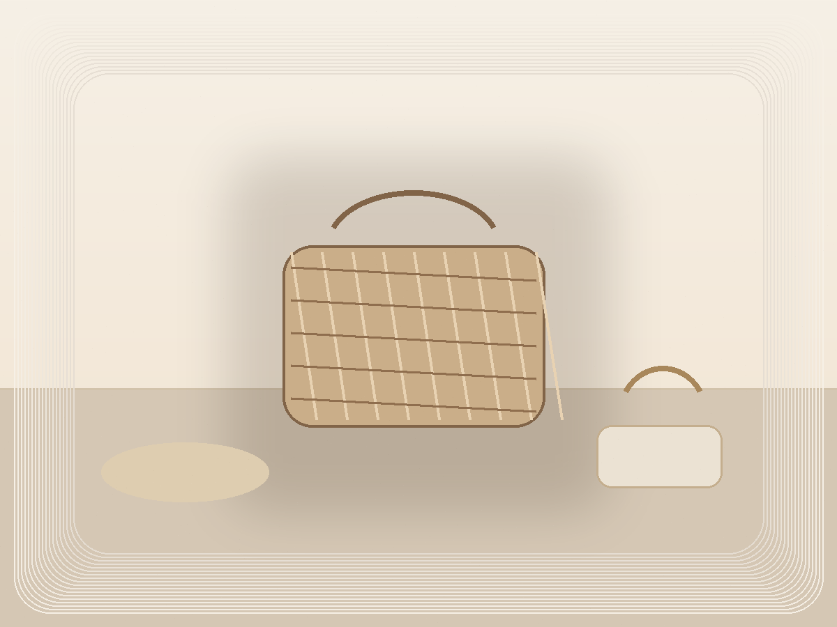 Neutral fabric cube storage bins styled as a calm Pretty Practical product find